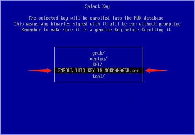 Ventoy安全启动设置Secure Boot