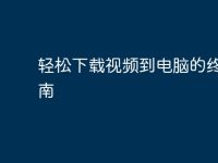 轻松下载视频到电脑的终极指南-路由网
