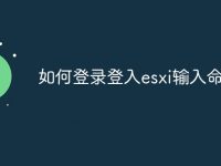 如何登录登入esxi输入命令-路由网