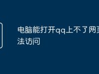 电脑能打开qq上不了网页无法访问-路由网
