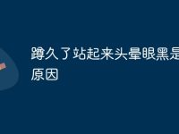 蹲久了站起来头晕眼黑是什么原因-路由网
