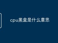 cpu黑盒是什么意思-路由网