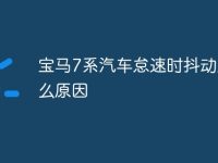 宝马7系汽车怠速时抖动是什么原因-路由网