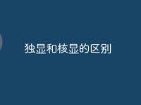 独显和核显的区别-路由网