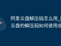 阿里云盘解压码怎么用_阿里云盘的解压码如何使用步骤-路由网
