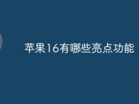 苹果16有哪些亮点功能-路由网