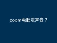 zoom电脑没声音？-路由网