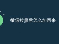 微信拉黑后怎么加回来-路由网