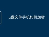 u盘文件手机如何加密-路由网