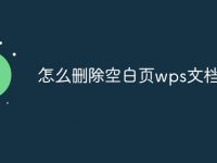 怎么删除空白页wps文档-路由网