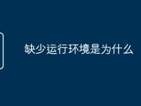 缺少运行环境是为什么-路由网