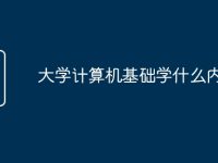 大学计算机基础学什么内容-路由网