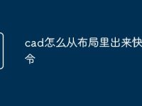 cad怎么从布局里出来快捷命令-路由网
