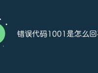 错误代码1001是怎么回事-路由网