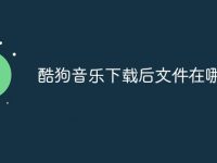 酷狗音乐下载后文件在哪-路由网