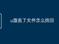 u盘丢了文件怎么找回-路由网