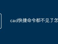 cad快捷命令都不见了怎么办-路由网