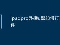 ipadpro外接u盘如何打开文件-路由网