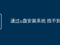 通过u盘安装系统 找不到驱动-路由网