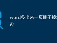 word多出来一页删不掉怎么办-路由网
