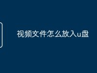 视频文件怎么放入u盘-路由网