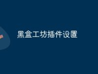 黑盒工坊插件设置-路由网
