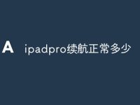 ipadpro续航正常多少-路由网