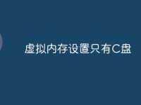 虚拟内存设置只有C盘-路由网