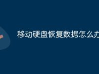 移动硬盘恢复数据怎么办-路由网