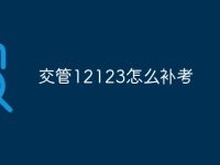 交管12123怎么补考-路由网