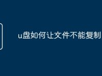 u盘如何让文件不能复制-路由网