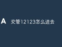 交管12123怎么进去-路由网
