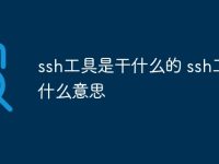 ssh工具是干什么的 ssh工具什么意思-路由网