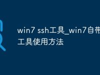 win7 ssh工具_win7自带ssh工具使用方法-路由网