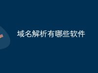 域名解析有哪些软件-路由网