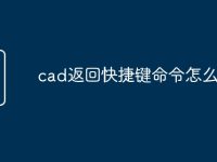 cad返回快捷键命令怎么恢复-路由网