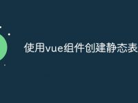 使用vue组件创建静态表格-路由网