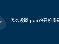 怎么设置ipad的开机密码-路由网