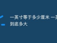一英寸等于多少厘米 一英寸到底多大-路由网