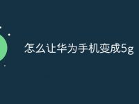 怎么让华为手机变成5g-路由网