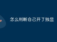 怎么判断自己开了独显-路由网