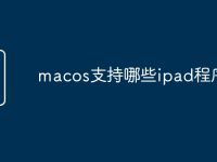 macos支持哪些ipad程序-路由网