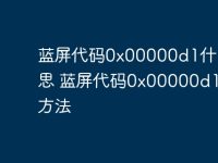 蓝屏代码0x00000d1什么意思 蓝屏代码0x00000d1解决方法-路由网