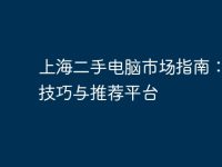 上海二手电脑市场指南：购买技巧与推荐平台-路由网