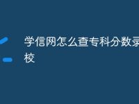 学信网怎么查专科分数录取学校-路由网