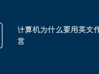 计算机为什么要用英文作为语言-路由网