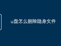 u盘怎么删除隐身文件-路由网