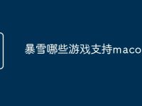 暴雪哪些游戏支持macos-路由网