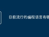 目前流行的编程语言有哪些-路由网