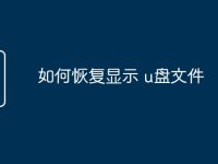 如何恢复显示 u盘文件-路由网